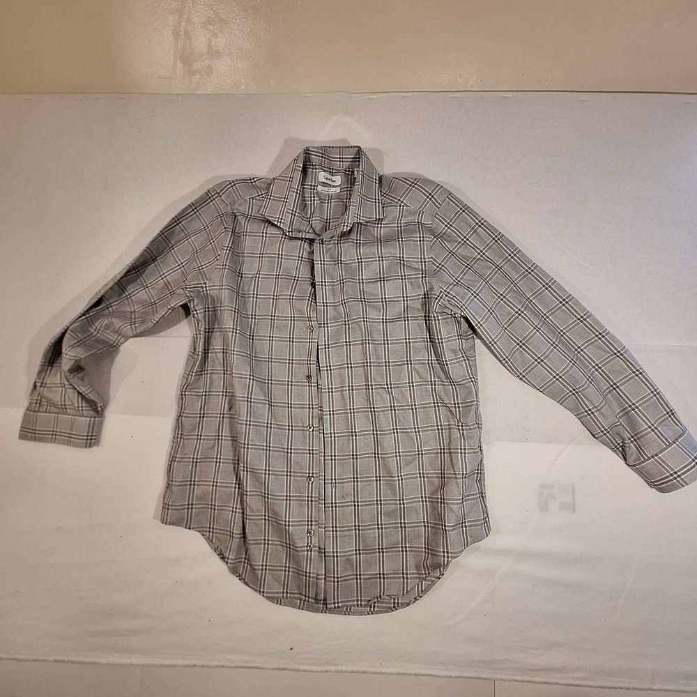Calvin Klein Infinite Mens 16 1/2 32/33 Non Iron Slimโ Fit Dress Shirt Business